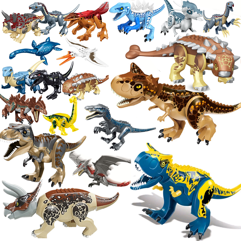 Jurassic World 3 Brutal Raptor bloques de construcción dinosaurio ladrillos tiranosaurio Indominus i-rex montar juguete para niños