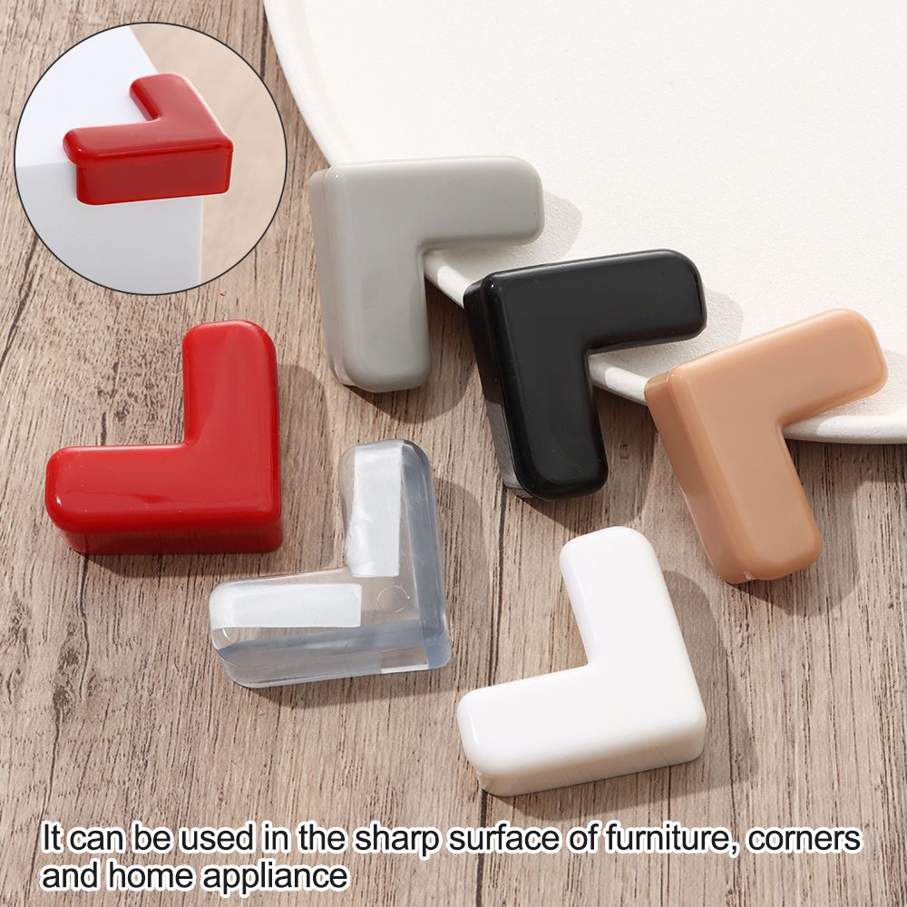 Auto-adesivo macio PVC segurança canto protetor, protetores de borda para a proteção do bebê, guarda de mesa e mesa canto para crianças, 4PCs