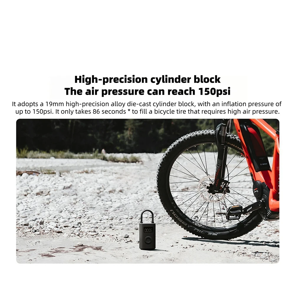 New Xiaomi Mijia Inflatable Treasur Air Compressor 2D 2000mAh Portable Inflator Air Pump 2D For Bicycle Car Motorcycle Ball  -CN
