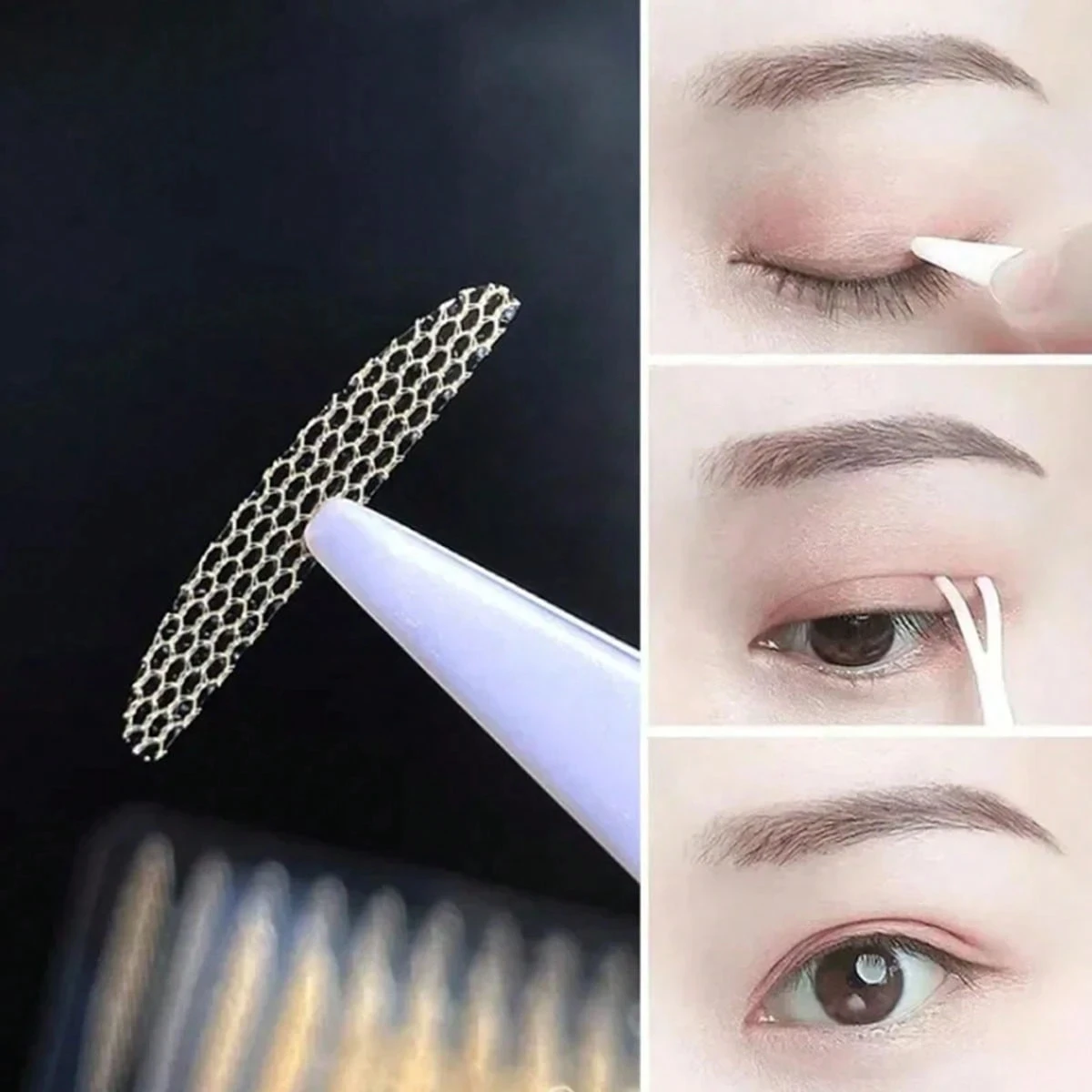 240 pezzi invisibile doppia piega palpebra nastro adesivo pizzo natura trasparente beige striscia autoadesiva trucco occhi naturale con strumenti