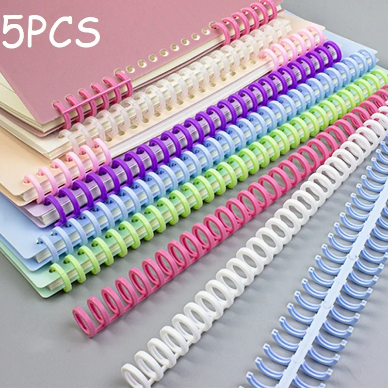 5PCS 30 Loch Lose Blatt Binder Spirale Ring Buch Binder Bindung Spirale Ringbuch ZDHC03