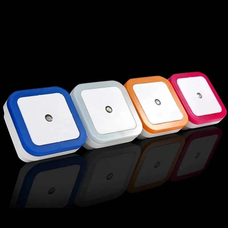 Sensor sem fio LED Night Light, Mini Square Lights para bebê, crianças, sala de estar, quarto, corredor, plugue da UE, lâmpada de iluminação