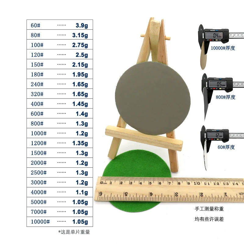 3 Inch Wet and Dry Sandpaper 30 Pcs Assorted 320/400/600/800/1000/1500 Grits Hook and Loop for Polishing and Sanding Metal Car