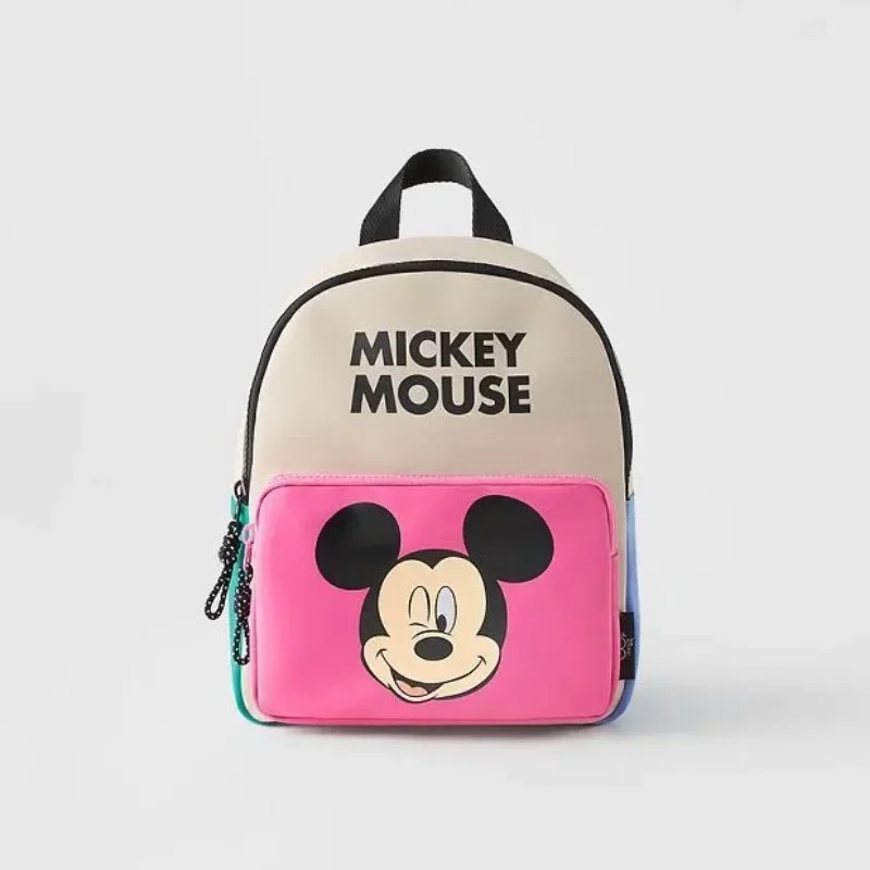 Disney New Mickey Cartoon Zaino alla moda Borsa da scuola in tela Minnie da donna Zaino di grande capacità alla moda per ragazzi e ragazze
