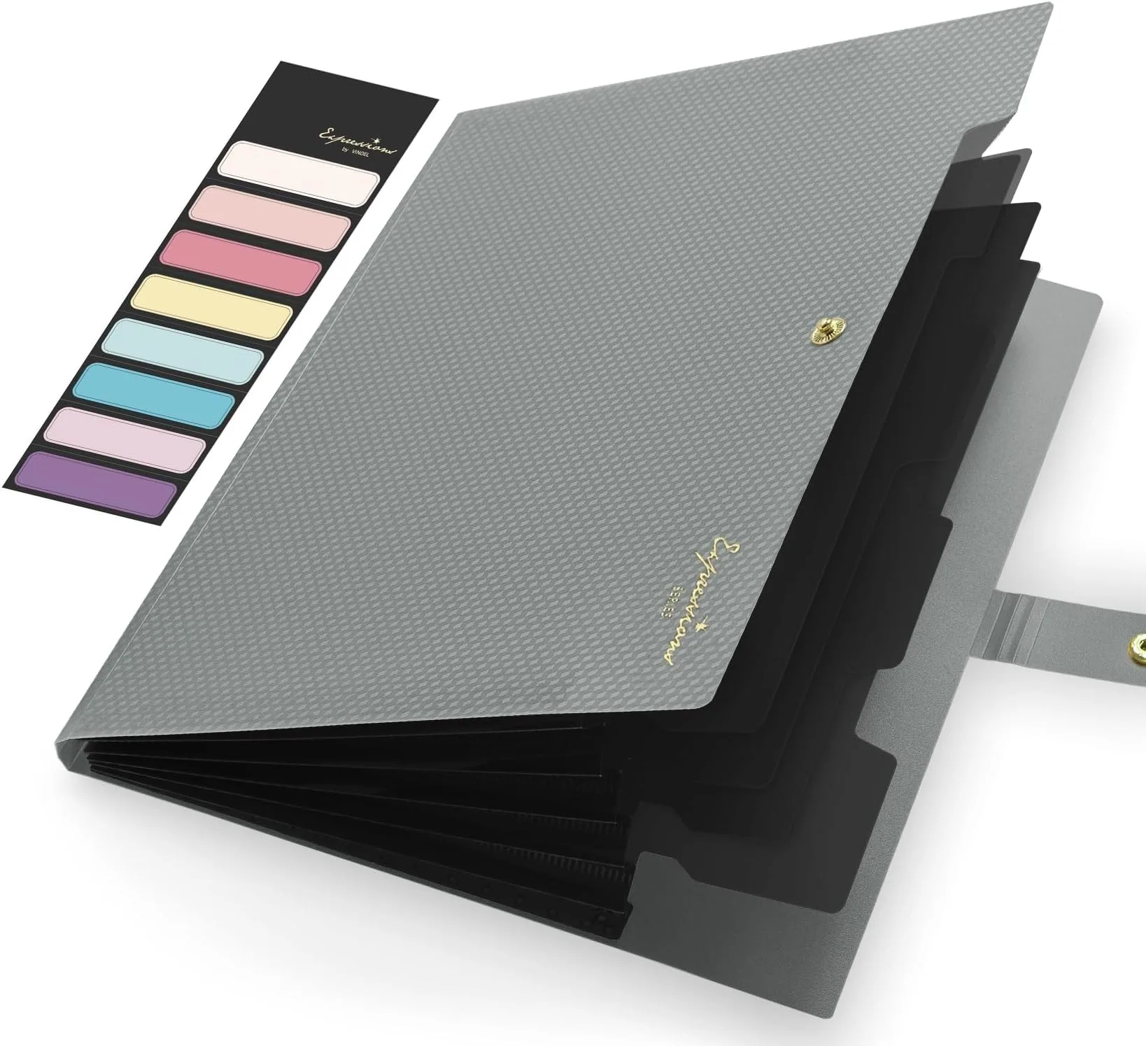 Carpeta de archivos expandible, carpetas de 5 bolsillos para documentos, organizador de papel portátil para material de oficina escolar, tamaño A4