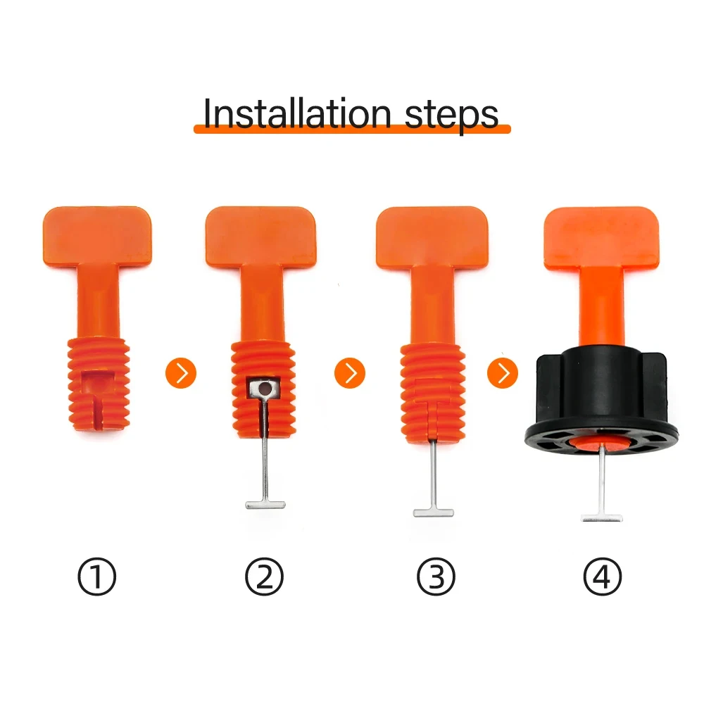 51 ชิ้นชั้นกระเบื้อง Leveling System คลิป Spacers Porcelain เซรามิค Leveler ชุดสําหรับวางกระเบื้อง Wall Fixing เครื่องมือก่อสร้าง