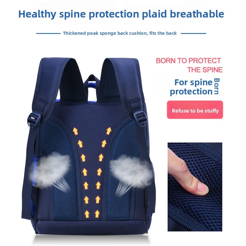 Mochila ligera para niños de 1, 3 y 6 grados, protección de la columna vertebral, bolsa escolar reflectante para estudiantes de primaria
