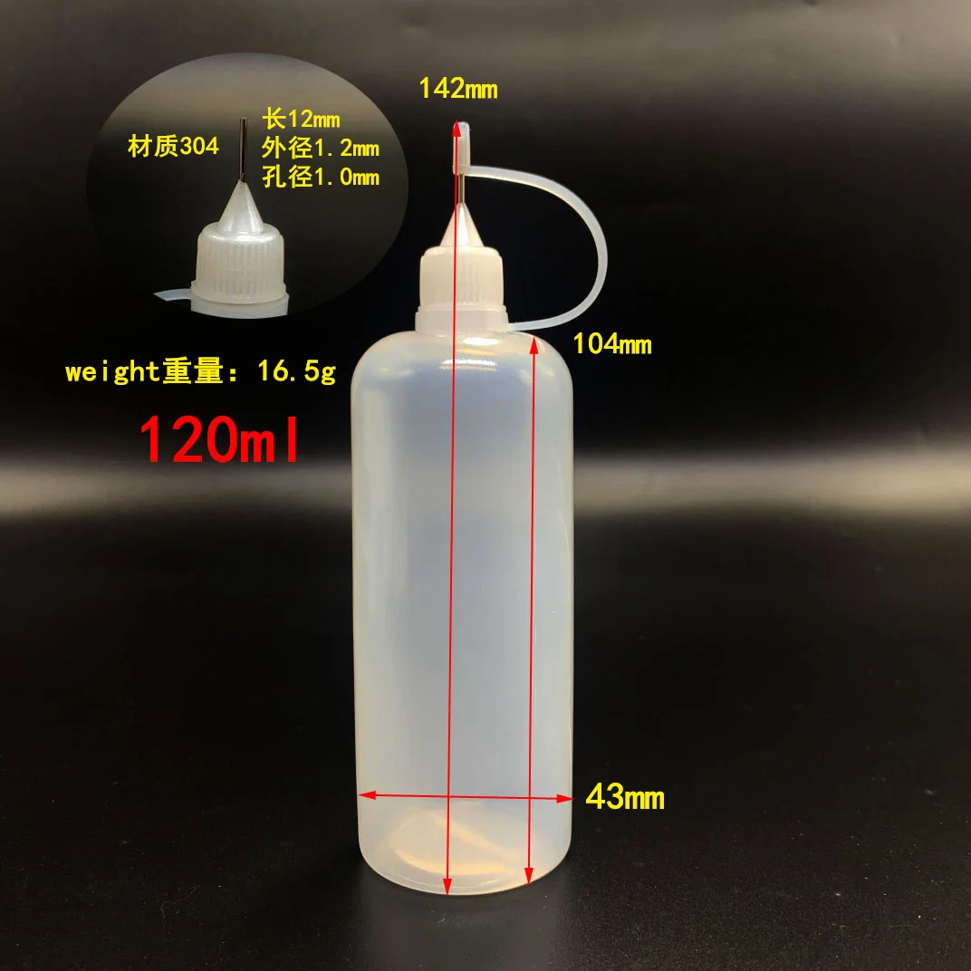 5/10/20/30/50/100/120ML Resuable Needle Tip Glue Applicator Plastic Bottle for Paper Quilling DIY Scrapbooking Paper Craft Tool