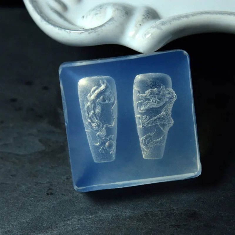 Ốp Dập Móng Tay Nghệ Thuật Khuôn Silicon Tem Rồng/Hình Rắn Móng Tay Nghệ Thuật Khuôn Dụng Cụ Làm Móng Tay Trang Trí Móng Tay