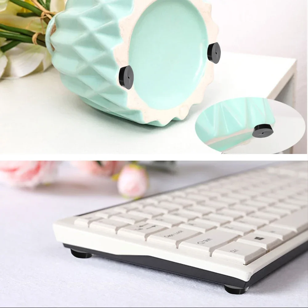 ยางสีดําเท้าเก้าอี้ Protector ลื่นขาเฟอร์นิเจอร์ขาโต๊ะลําโพงตู้ด้านล่างแผ่นเฟอร์นิเจอร์บ้านอะไหล่
