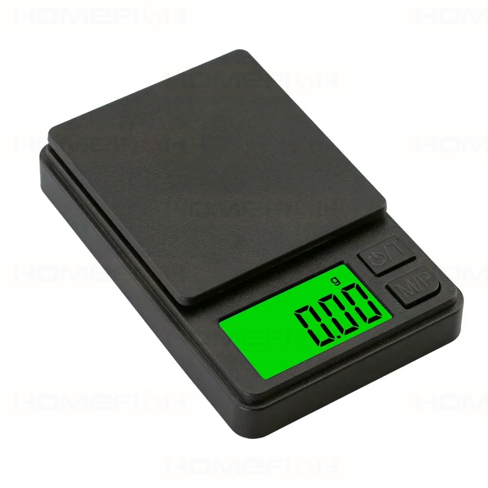Báscula de bolsillo de precisión 1000 g x 0,01 g - Balanza digital de gramos para joyería de alimentos/granos con LCD retroiluminado - Mini báscula para viajes