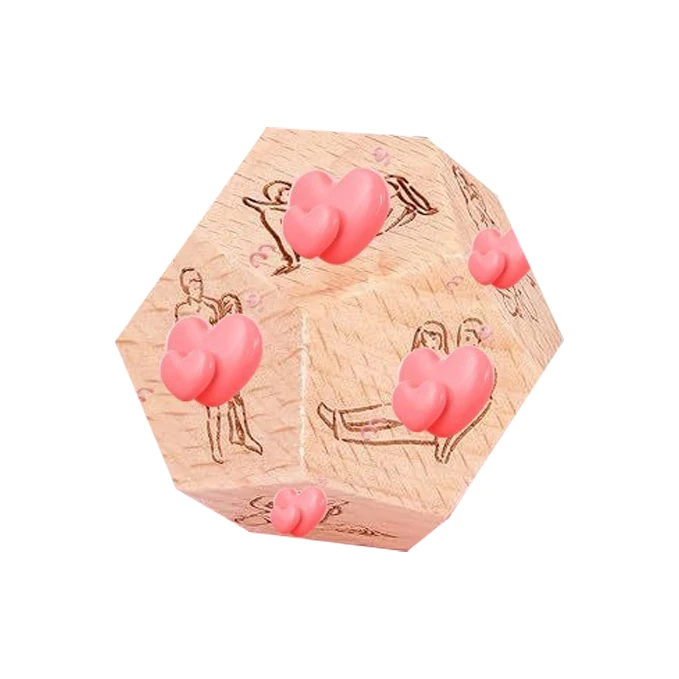 Holz Essen Würfel Würfel Spiele Datum Nacht Ideen für Paare Spaß Geschenke für Hochzeitstag Paare Halloween Valentinstag