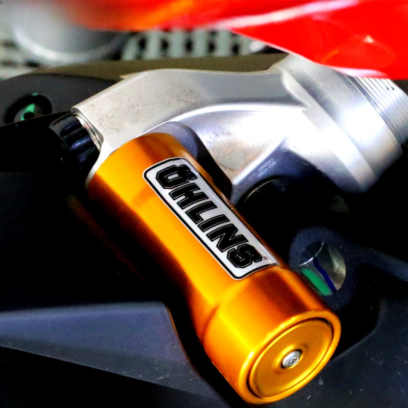 Motocicleta impermeável adesivos para moto OHLINS, amortecedor, protetor solar, corrida, tanque de combustível, capacete decalques, moto, 2pcs