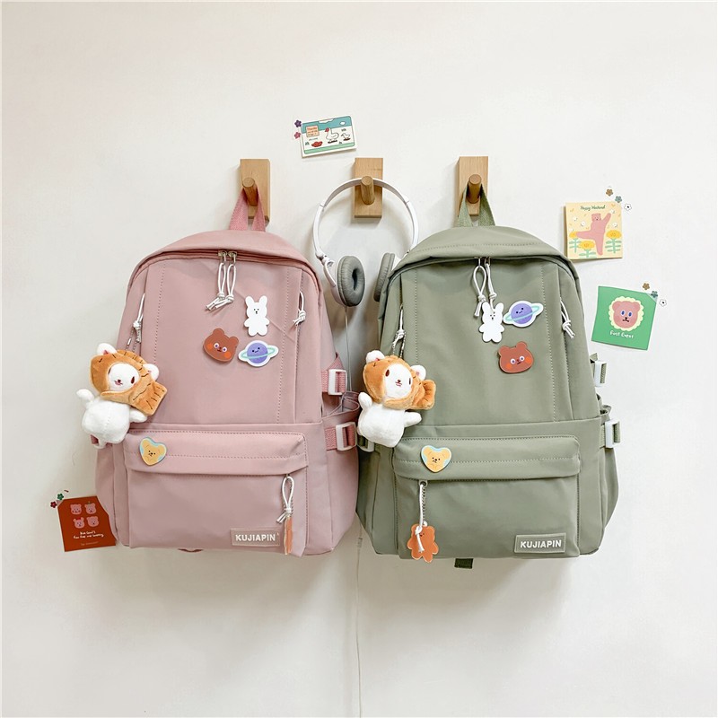 New Harajuku School Bag Student Large Capacity School Bag Fresh Trend Backpack Fan Workwear Style Backpack
