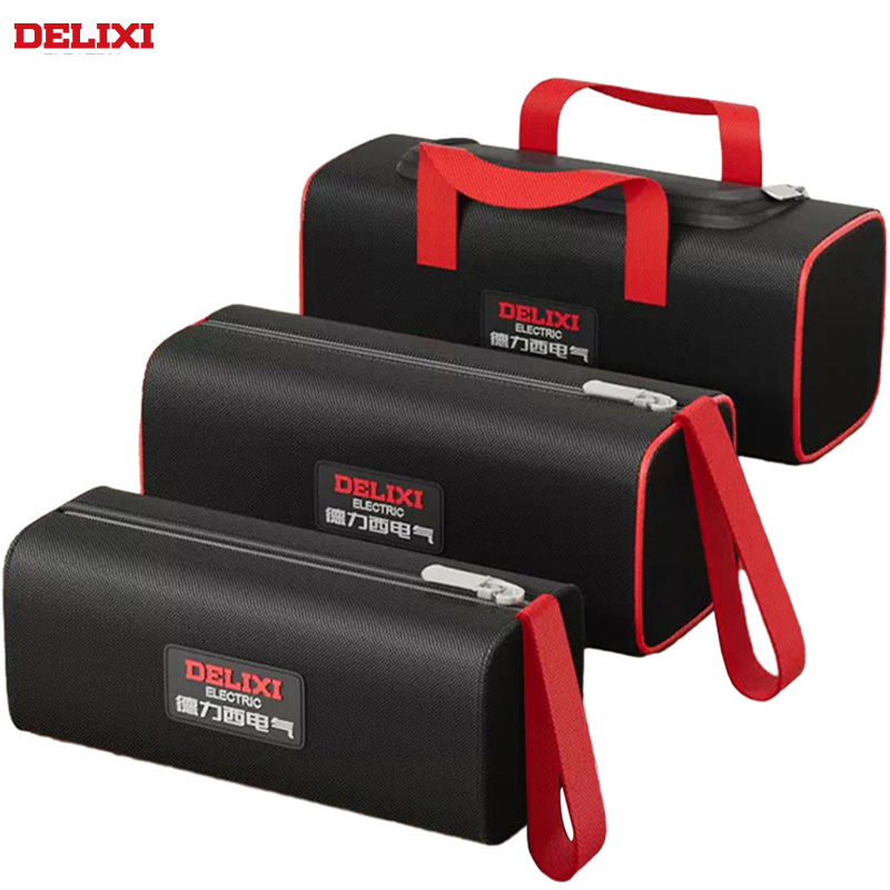 Delixi-ポータブル電動工具バッグ、オックスフォード布、収納バッグ、プロの電気技師と大工の修理ハンドバッグ、家庭用収納