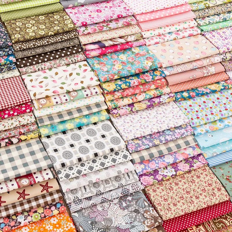 5 Stück 25 x 25 cm Stoff Floral Collection 100 % Baumwollstoff für Kleidung Baby Kleid Nähen Bettlaken Kissenbezug DIY Patchwork