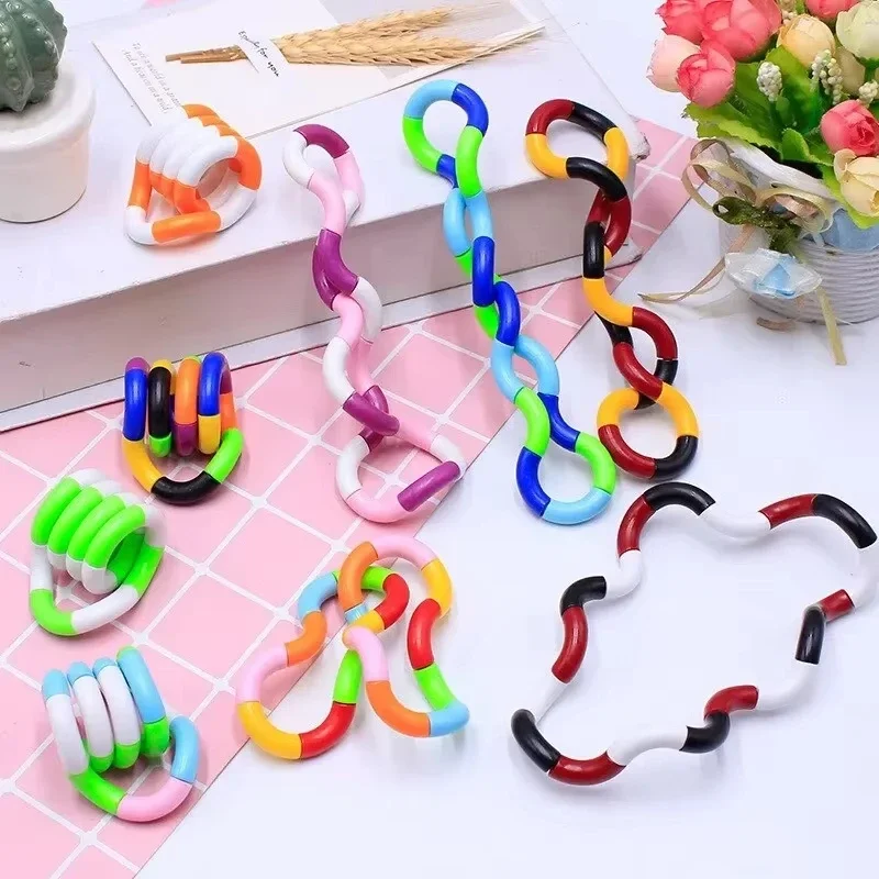 1/3/5 pçs emaranhado brinquedo fidget torção sensorial mão-olho coordenação brinquedo ansiedade alívio dedo brinquedo para criança adulto habilidades motoras finas