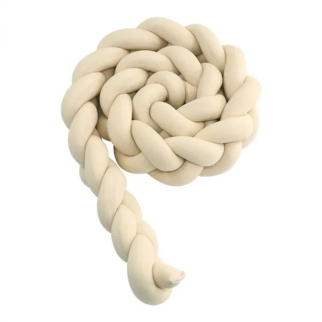 เด็กทารก Protector เตียง Braid Knot เบาะสําหรับเด็กทารก 3 หุ้นเด็กวัยหัดเดินเตียงเด็กกันชนในเปลทารกแรกเกิด 1 M/2 M/3 M/4 M