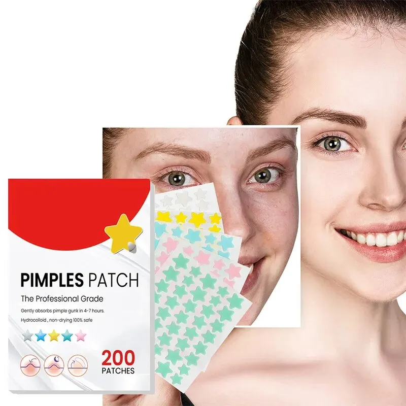 Remendo facial do cuidado da pele, desvanece-se manchas, marcas de espinha, acne fechada, manchas cobrir