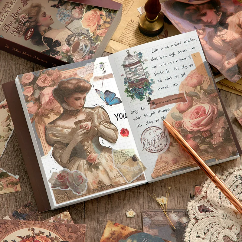 Mr. Paper 6Style 140Pcs/bag Poem of Everything Series Material Paper Handbook DIY Material Decorative Scrapbook Picture Book