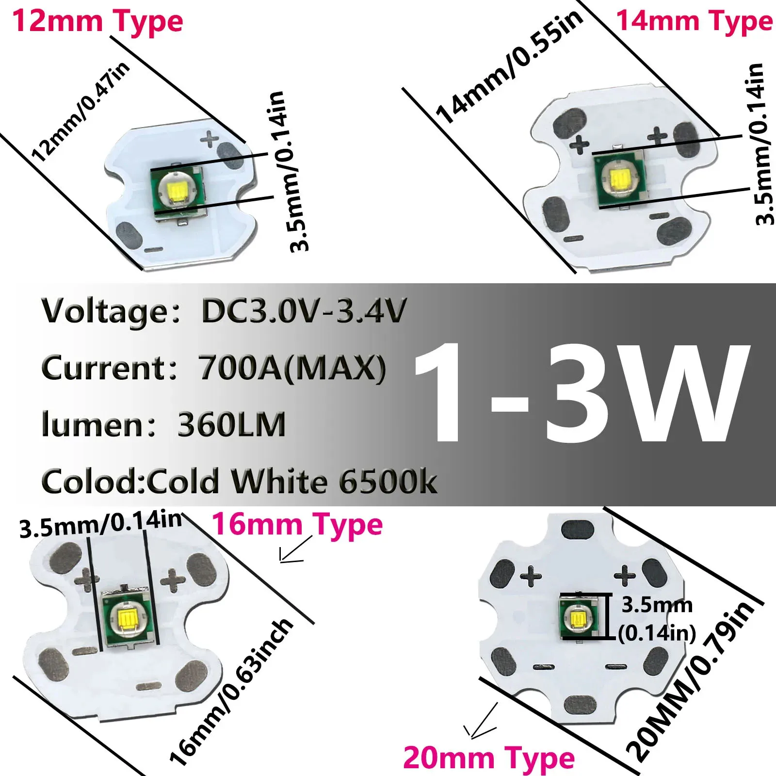 High Power LED 3W 5W 10W 18W 3535 5050 XML2 XHP50 T6 3V 6V kalt Weiß Perle Lampe DIY für Taschenlampe Fahrrad Auto Angeln Taschenlampe