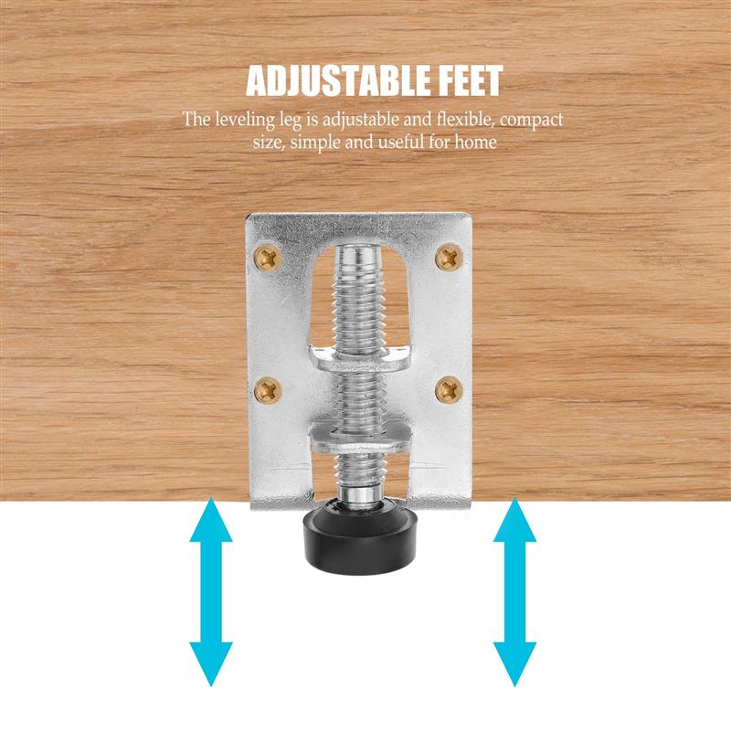 Pieds de meubles en bois réglables, pieds de Table de travail, ajusteur de hauteur robuste, niveleur de meubles, 4 pièces