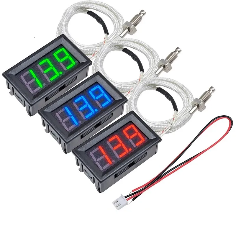 Termómetro termopar Industrial de alta temperatura tipo K M6 12V -30 ~ 800 grados medidor de temperatura Digital probador XH-B310