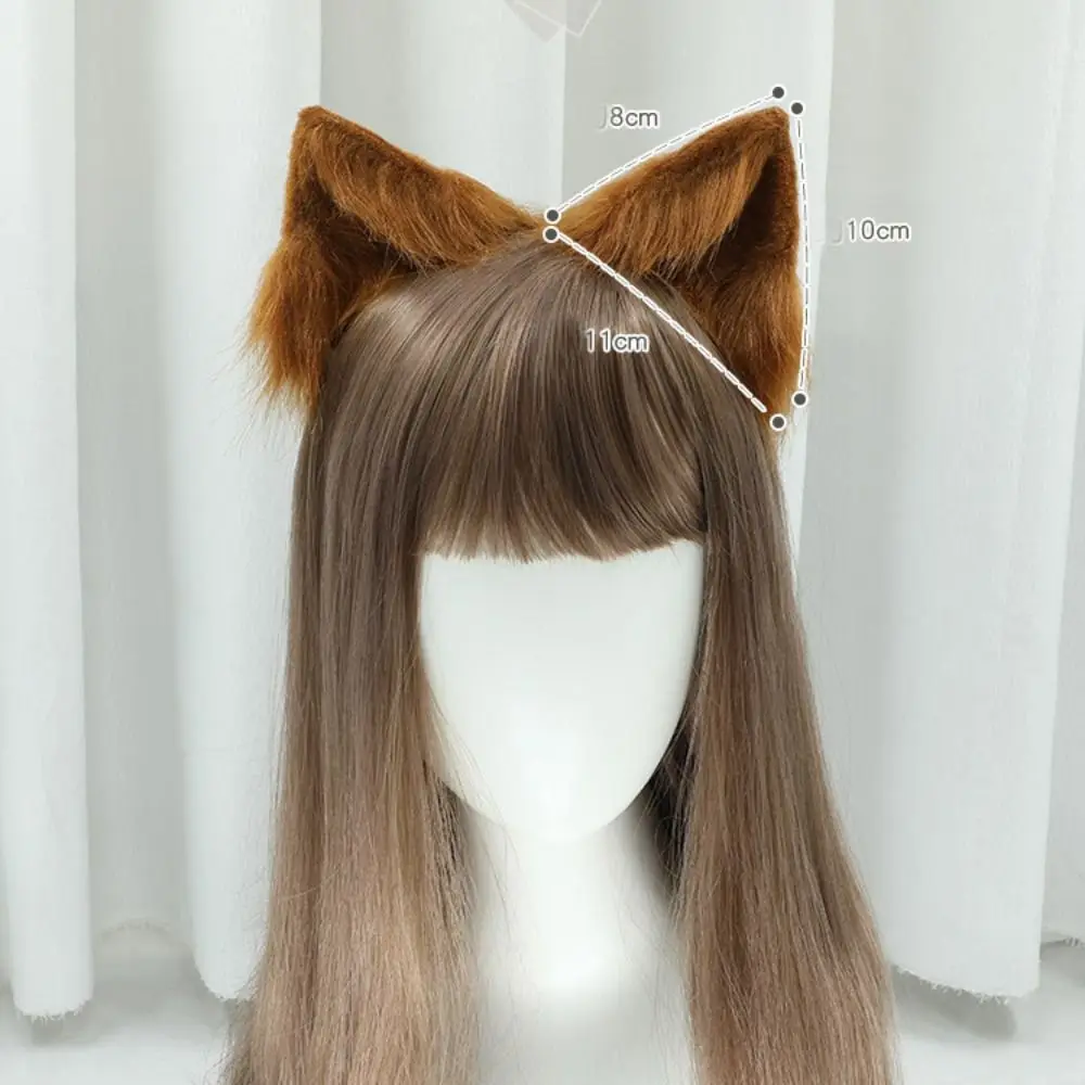 Furry Lolita Cat Ears Hair Clips Plush Fox Ear Animal Ears Headwear Wolf Ear Artificial Cosplay Party Hair Accessories
