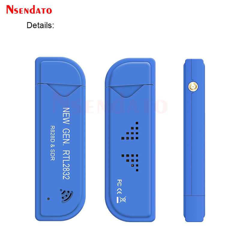 Sintonizador Digital USB 2,0 TV Stick RTL2832U R828D SDR RTL A300U 25MHz-1760MHz FM TV receptor sintonizador de frecuencia Dongle con antena