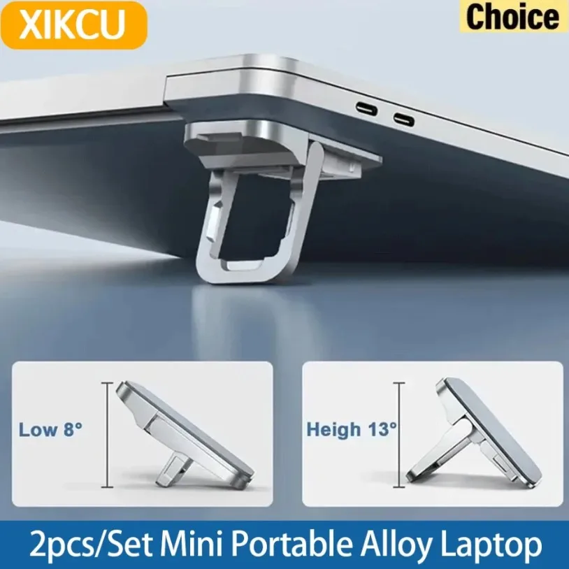 2 unids/set ángulos ajustables plegable escritorio Invisible portátil Mini portátil aleación soporte elevador para portátil portátil