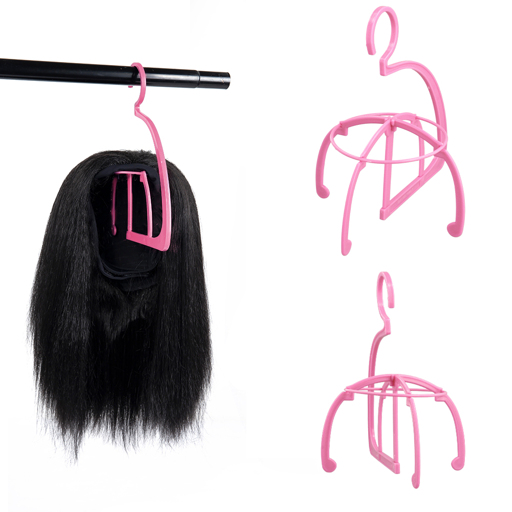 High Quality Wig Stands Plastic Hat Display Wig Stand Holders For Hair Extension Wigs Black Purple Wig Hanger Stand Holder