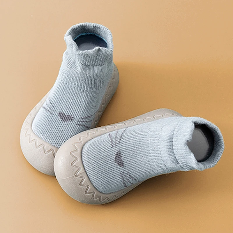 ถุงเท้าเด็กรองเท้าทารกน่ารักการ์ตูนเด็กรองเท้ายางนุ่ม Sole เด็กรองเท้าผ้าใบ Booties เด็กวัยหัดเดิน First Walker