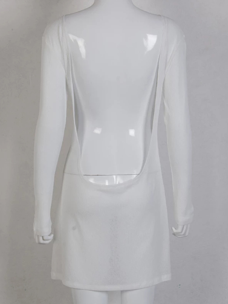 Sexy weißes Strand kleid Bikini verdeckt Strand verhüllen Mesh rücken frei für den Sommer