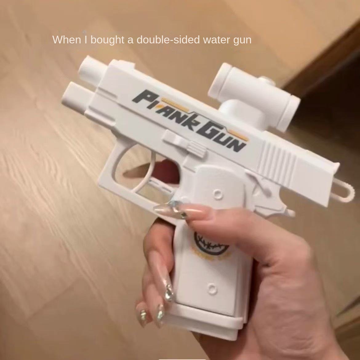 Mischievous Water Gun Toy Handheld Manual Two-Way Water Gun Prank Water gun Toy Trick  Double Directional Water Spray Mini Gun