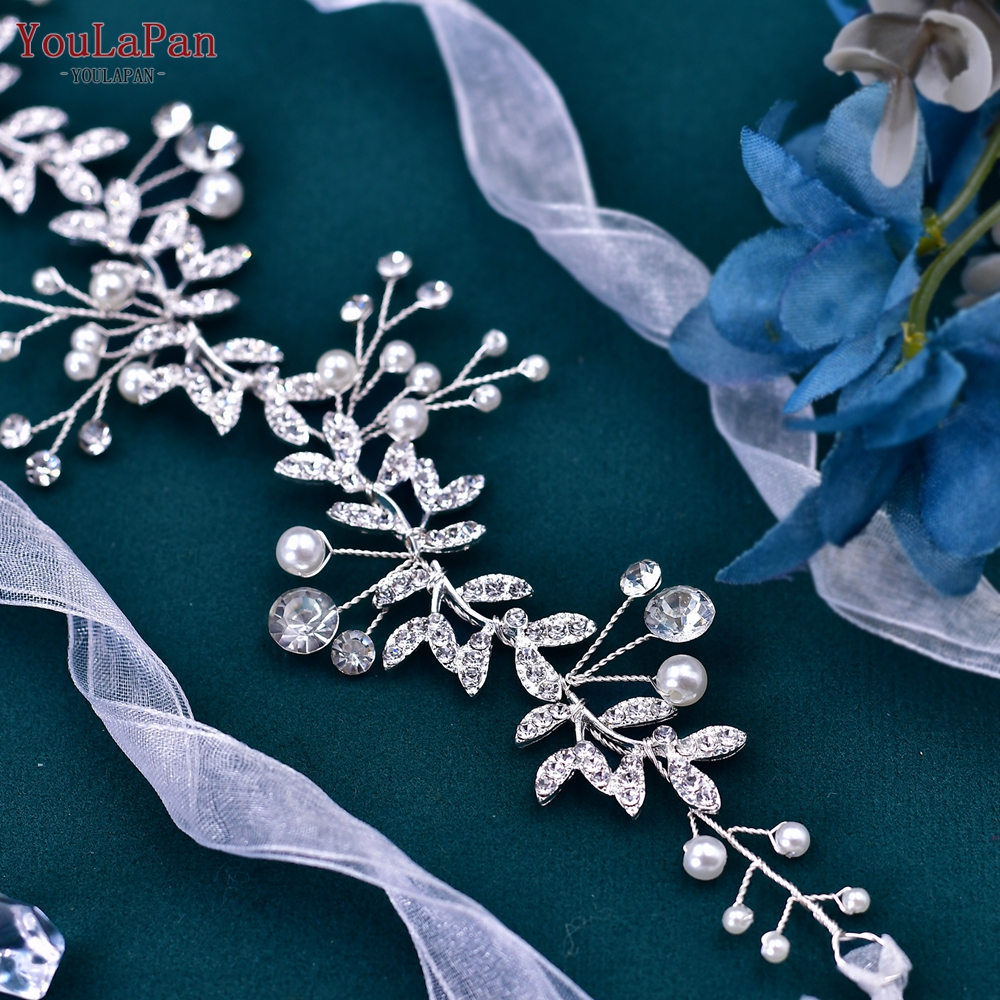 TOPQUEEN SH233 Glänzender Kristall-Hochzeitskleid-Gürtel, Strass-Brautschärpe, formelles Kleid, Legierung, Blätter, Damengürtel für Abendkleid