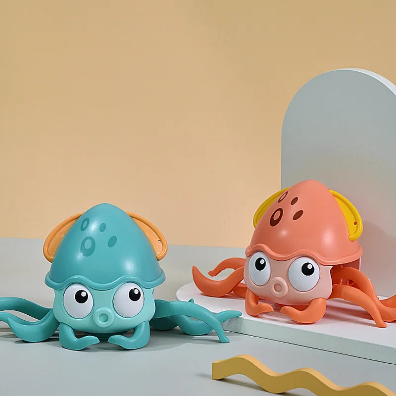 Brinquedos de banho do bebê crianças octopus clockwork corda puxado crawl terra água brinquedos arrastando andando brinquedo de natação brinquedos de água crianças presente