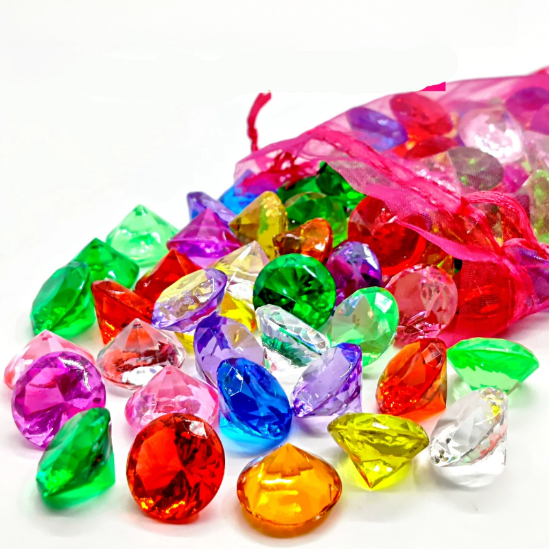 160g diy pirata tesouro gem brinquedos falso acrílico espumante gem diamante brinquedos coloridos praia pedras preciosas pirata jóias brinquedos
