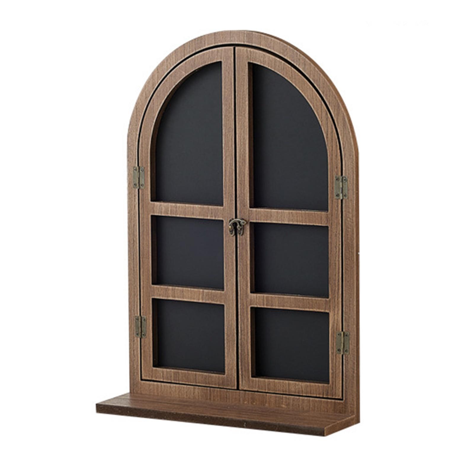 Wooden Vintage Message Board Wall Hanging Decor Brown Ornament Decorative Wood Chalkboard for Coffee Bathroom Bar Wedding