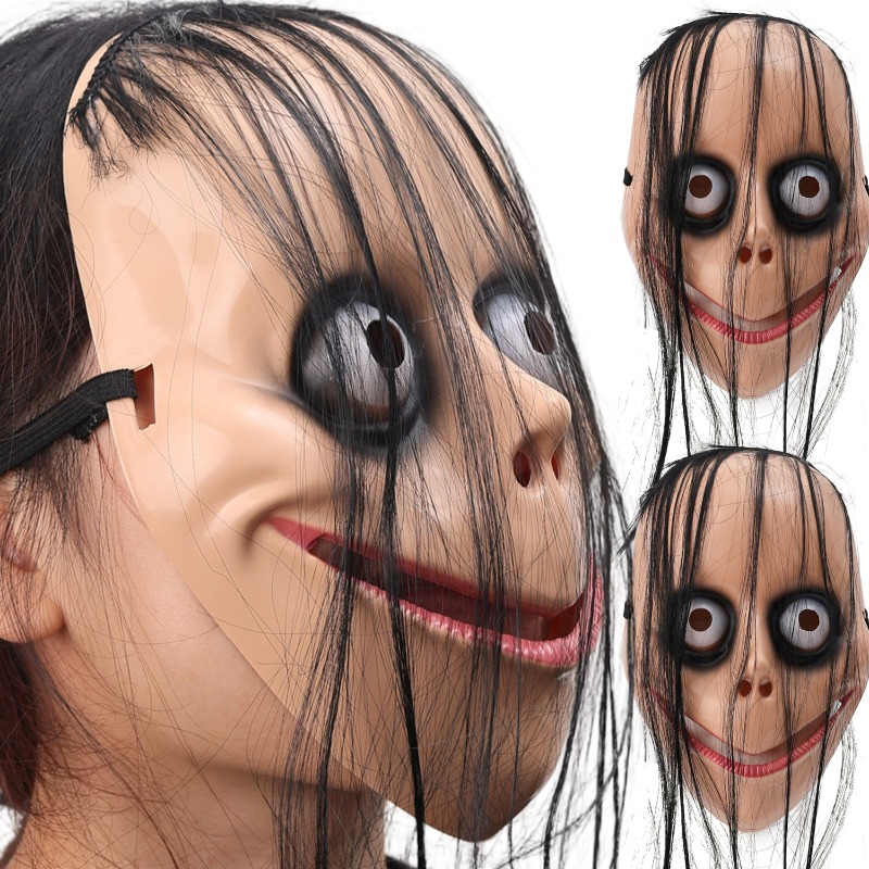 Masque effrayant réaliste pour Halloween, couverture faciale d'horreur pour Attraction hantée, accessoire effrayant, léger et respirant, unisexe