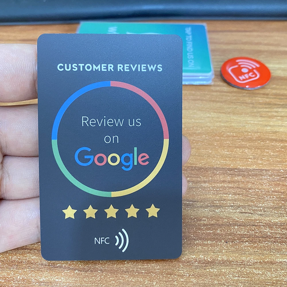 50PCSReview us en Google Trustpilot Tripadvisor Reseñas Tarjetas NFC Tap NTAG215 504bytes Tarjetas de reseñas de Google habilitadas para NFC