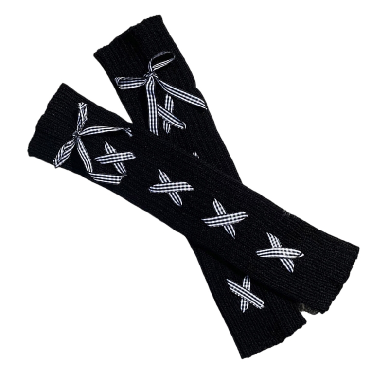 Вязаные гетры женские балетные длинные гетры с лентой для девочек балетные чулки теплые перчатки