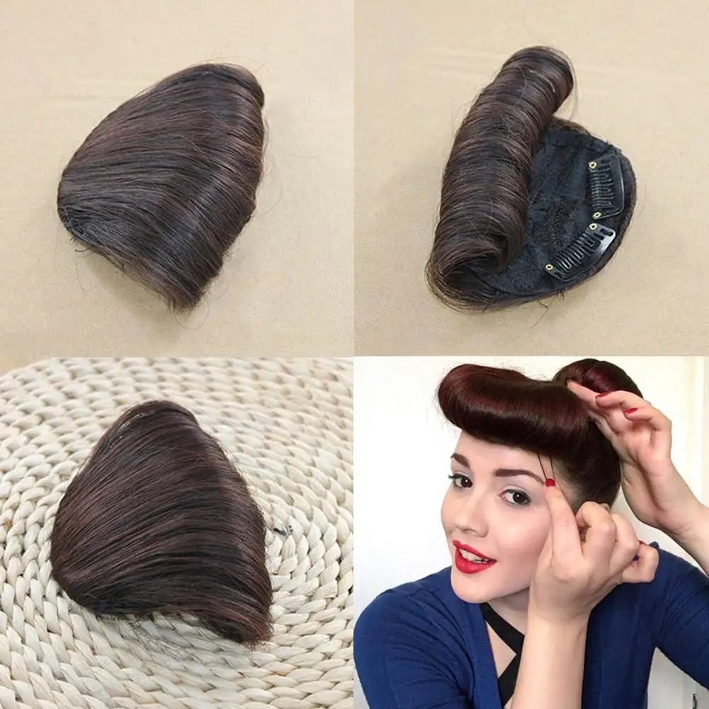 Curled Bangs Wig With No Creases Slanted Bangs Curly Hair Patches Inner Buckle Bangs Clip Style Hair Patches