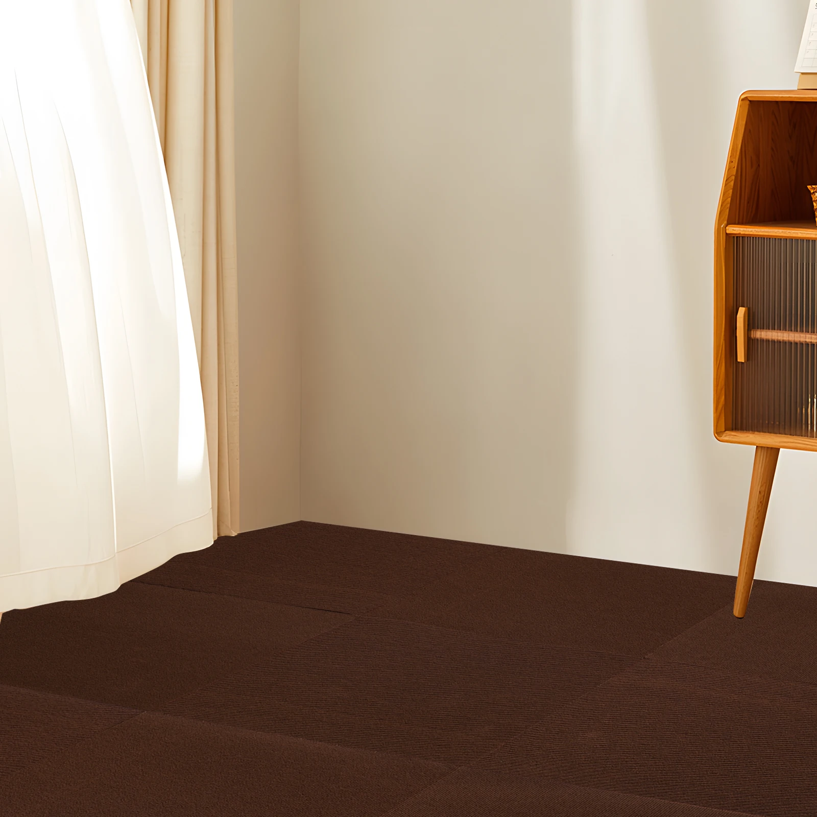 24" x 24" Peel and Stick Carpet Tile, 15 Pcs Peel and Stick Carpet Tiles, Commercial &Home Carpet Tiles