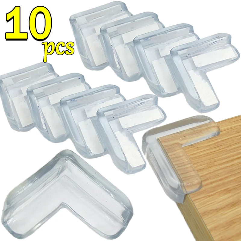 1-10pcs Baby Table Corner Edge Protection Cover Kids Safety Transparent Anti Collision Silicone Desk Protector Guard Cushion