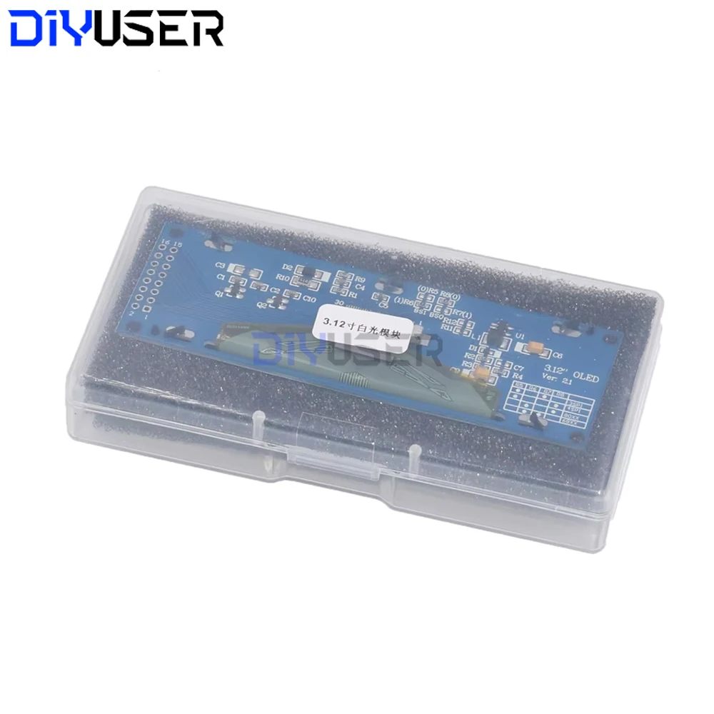 Módulo de pantalla OLED de 3,12 pulgadas SSD1322 256x64 para Arduino STM32 Raspberry Pi, interfaz SPI I2C con cabezal de Pin presoldado