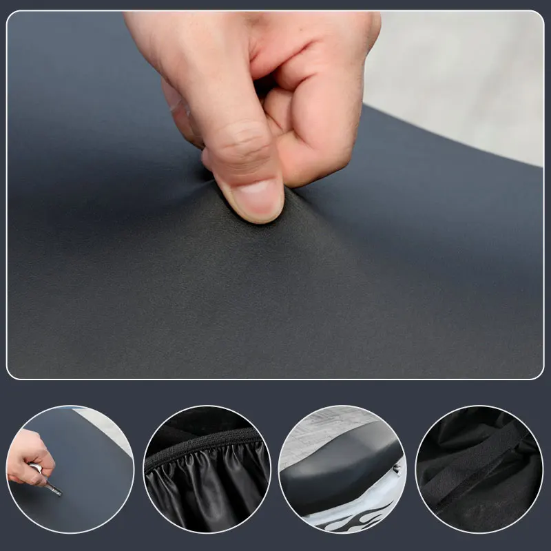SEAMETAL-fundas protectoras universales para asiento de motocicleta, cojín para asiento de motocicleta, impermeable, de cuero Pu, antiarañazos