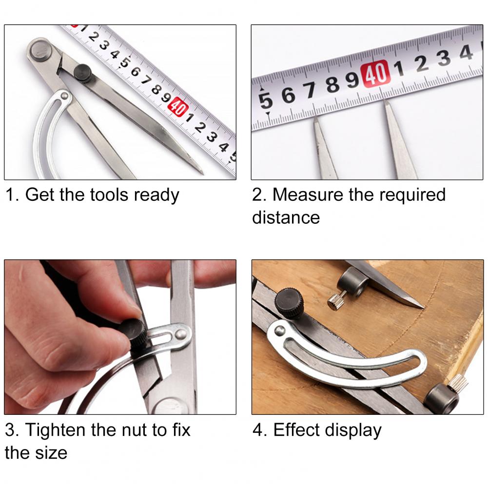 เข็มทิศปีกเหล็กกล้าคาร์บอนแบบมืออาชีพโครงสร้างที่แข็งแรงผู้ผลิตวงกลมสำหรับงานไม้ขนาด6นิ้ว