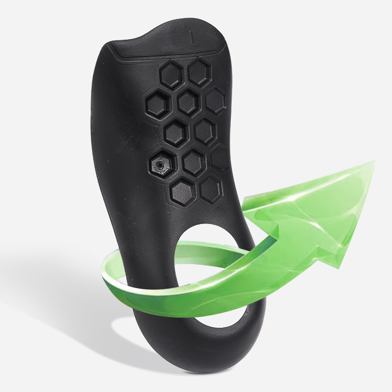 2PCS Arch Support | Half Arch Correct Insoles - Orthotic Shoe Insoles High Arch Support for Plantar (Black)