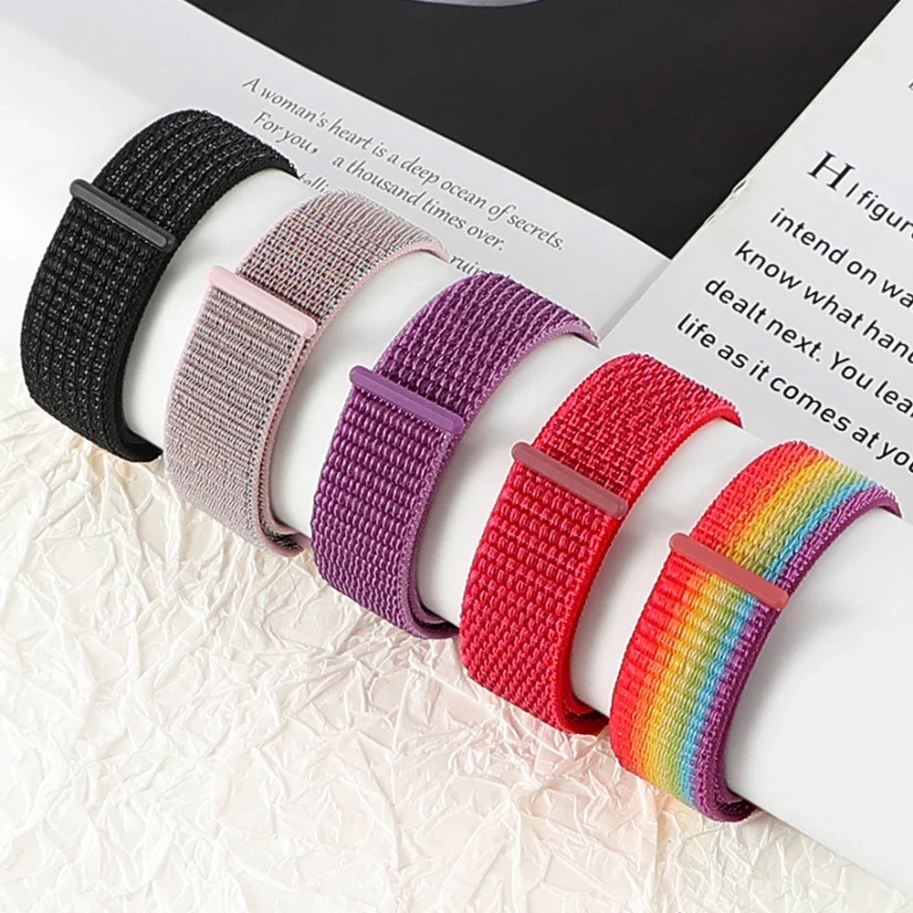 20 22 มม.นาฬิกาไนลอนสําหรับ Garmin Vivoactive 3 4 5/Venu 2 Plus/Venu 3/Forerunner 55 158 265 965 745 645 255 เพลง Loop สายคล้อง