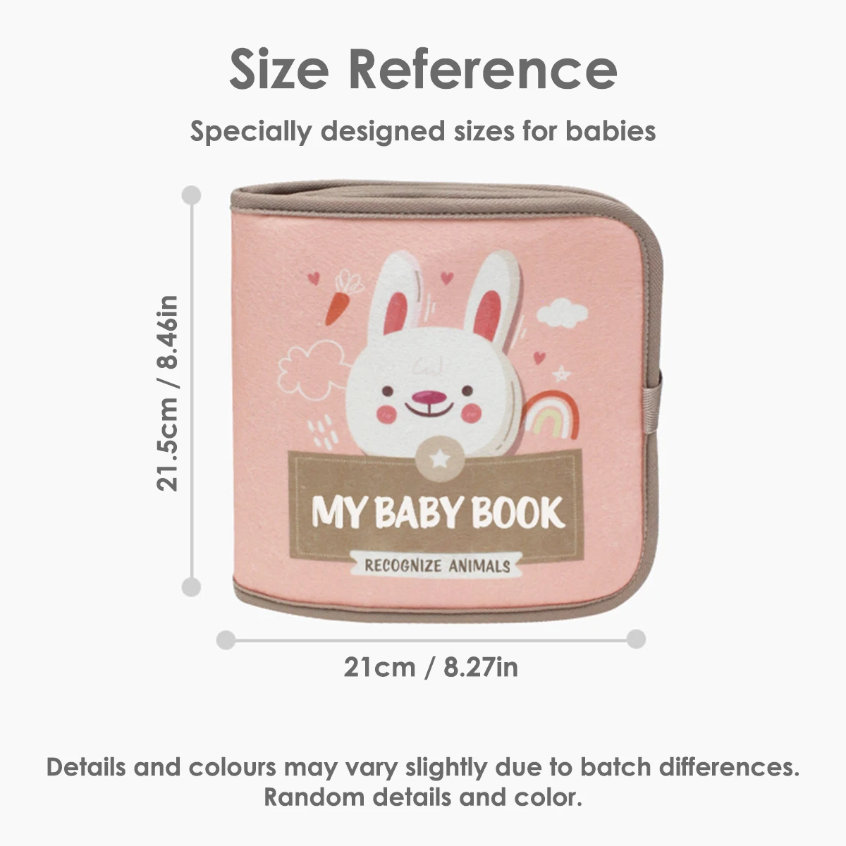 몬테소리 비지 북 아기 조기 교육 책, 퍼즐 장난감, 동물 인지 원단 북, 반복 페이스트 북, 감각 장난감, 1 개
